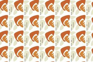 Abstract geometric minimal shape seamless pattern minimal shapes in pastel colors, accented with waves, circles, and a doodled texture background. perfect for prints, covers, boho decorations vector
