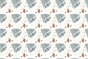Abstract geometric minimal shape seamless pattern minimal shapes in pastel colors, accented with waves, circles, and a doodled texture background. perfect for prints, covers, boho decorations vector