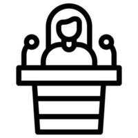 Lecture line icon vector