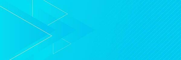 Blue geometric banner abstract background vector