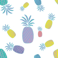 retro ananas patroon, retro stijl png