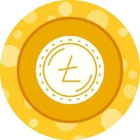 icono de vector de moneda litecoin