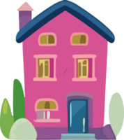 tekenfilm huis zoet huis, schattig huis artwork png