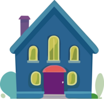 Colorful Cottage Charm, Cartoon House Illustrations png