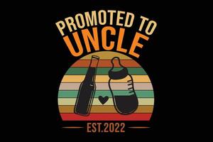 Promoted to uncle Father's Day tshirt design vector