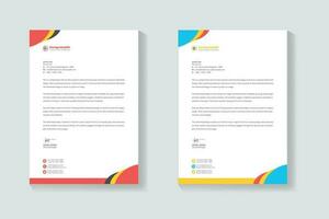 Modern and clean business letterhead template, corporate modern business letterhead design template. creative modern letterhead design template for your project vector
