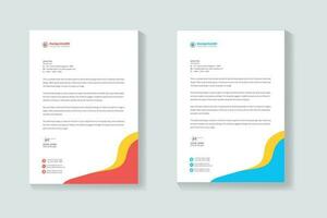 Business letterhead template, corporate modern business letterhead design template. creative modern letterhead design template for your project vector