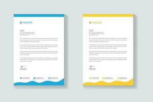 Modern and clean business letterhead template, corporate modern business letterhead design template. creative modern letterhead design template for your project vector