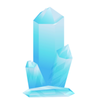 Crystal Set. Healing Transparent Healing Quartz. Blue Gradient Transparent Bright Gemstone. The Magic Stone png