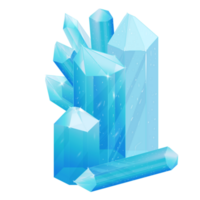 Crystal Set. Healing Transparent Healing Quartz. Blue Gradient Transparent Bright Gemstone. The Magic Stone png