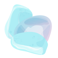 Crystal Stone Set. Healing Transparent Healing Quartz. Blue Gradient Transparent Bright Gemstone. The Magic Gem png