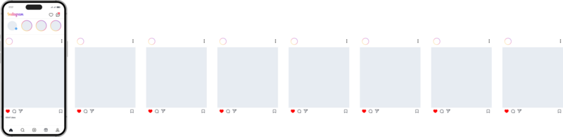 instagram giostra o diapositiva pagine interfaccia inviare modello png