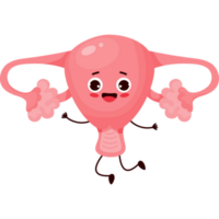 happy cartoon uterus png