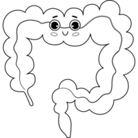 Intestine character. Human organ png