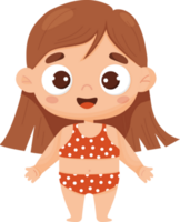 mignonne fille dans baignade costume png