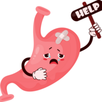 Unhappy   stomach character png