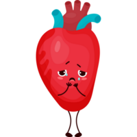 cartoon  heart crying png