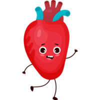 contento dibujos animados Organo corazón png