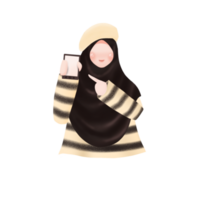 ilustração de mulher hijab png