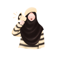 hijab kvinna illustration png