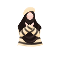 ilustración de mujer hijab png