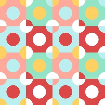 Abstract background seamless pattern of colorful polka dot vector
