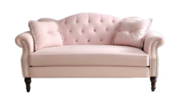 rosado sofá aislado en transparente antecedentes png