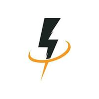 Lightning electric icon vector