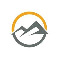 Mountain icon template logo vector