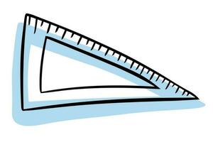 garabatear triangular gobernante. medición dispositivo. espalda a escuela. álgebra geometría. centímetro vector