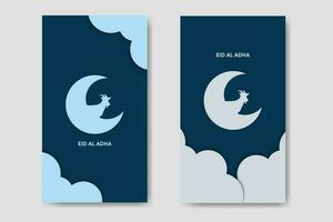 Eid Al Adha Flat Template Bundle vector