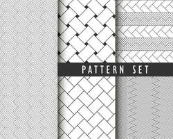 Modern abstract geometric herringbone parquet pattern texture set vector