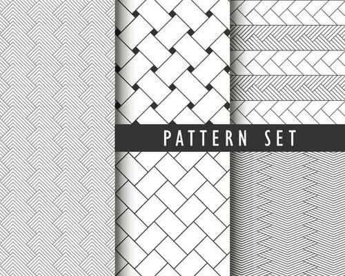 Modern abstract geometric herringbone parquet pattern texture set
