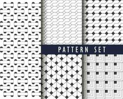 Seamless pattern collection with geometric shapes vector