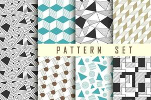 Artistic geometric shapes pattern collection vector