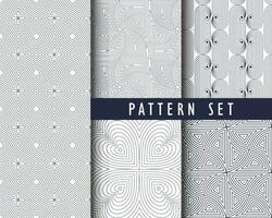 seamless abstract line stripes pattern collection vector