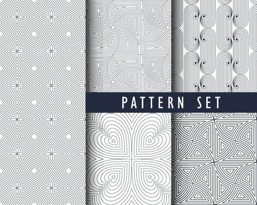 seamless abstract line stripes pattern collection