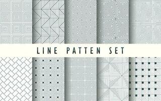 seamless abstract line stripes pattern collection vector