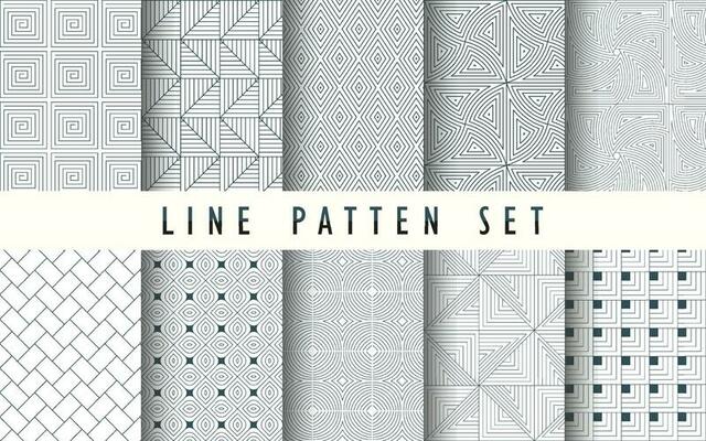 seamless abstract line stripes pattern collection