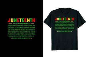 Juneteenth Day T-shirt Design vector