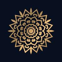 Colorful Gold Color Royal Mandala Design Vector for Background.