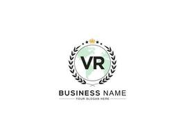 Initial Vr Crown Logo, Unique Royal VR Logo Letter Vector For Shop