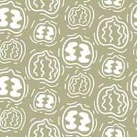 A pattern with contour sketches of walnut. The symbol is a doodle of nuts on a brown background in a section and whole Printing on textiles and paper background for vegetable milk Packing with walnuts vector