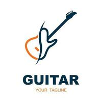 Music and band classic logo, guitar, music club vintage logo vector