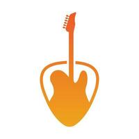 Music and band classic logo, guitar, music club vintage logo vector