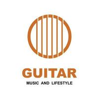 Music and band classic logo, guitar, music club vintage logo vector