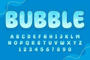 decorative editable bubble text effect vector design