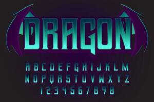 decorative editable dragon text effect vector design