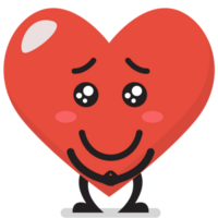 Embarrassed heart character emoji png