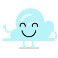 Lächeln Wolke Charakter Emoji png